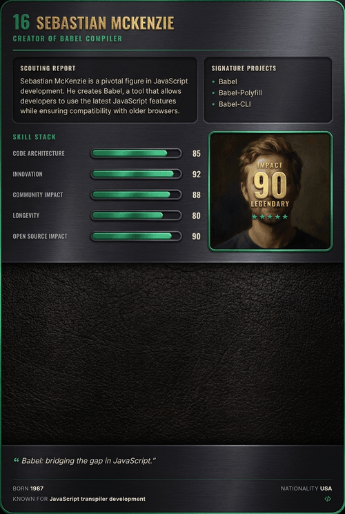 Sebastian McKenzie card back