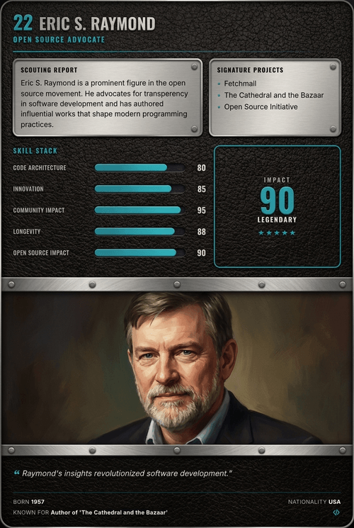 Eric S. Raymond card back
