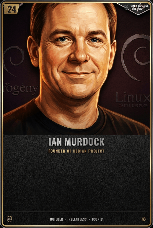Ian Murdock card front