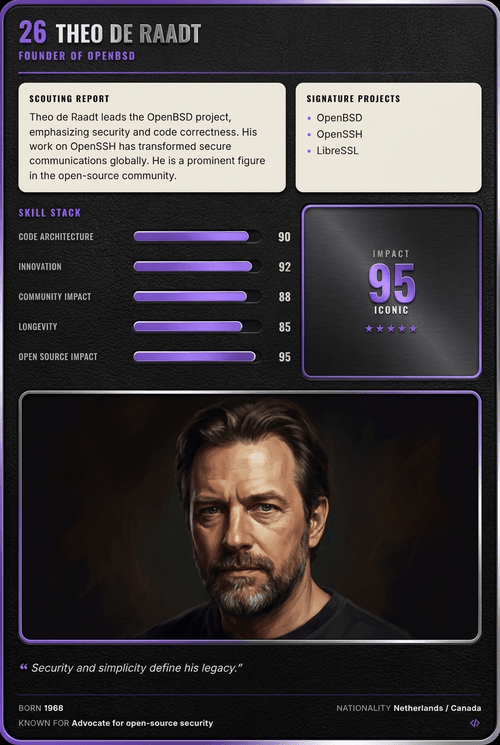 Theo de Raadt card back
