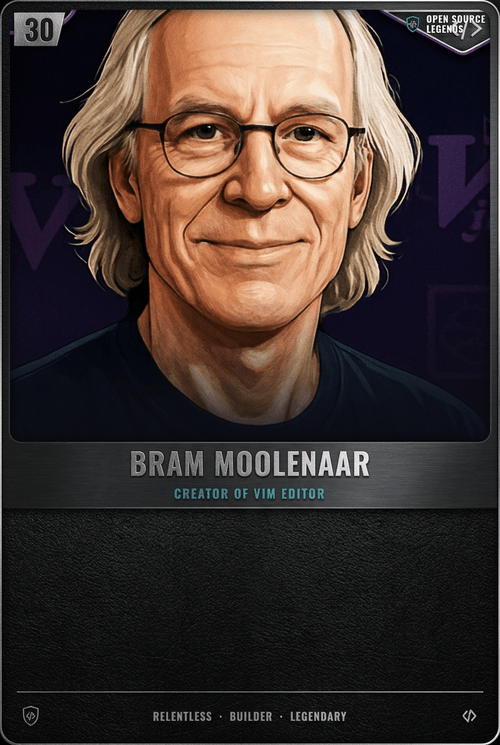 Bram Moolenaar card front