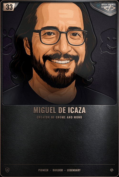 Miguel de Icaza card front
