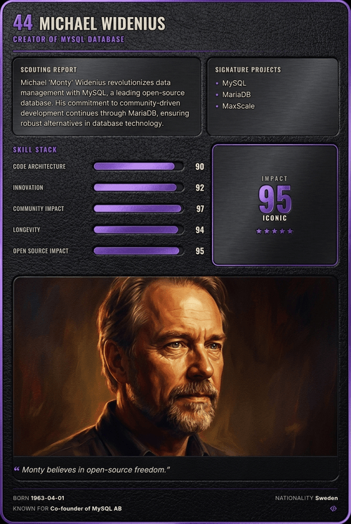 Michael Widenius card back