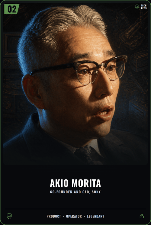 Akio Morita card front