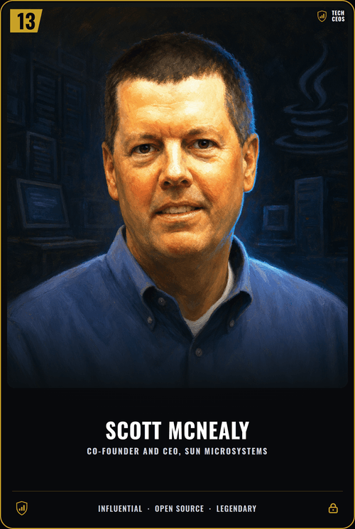 Scott McNealy trading card, front