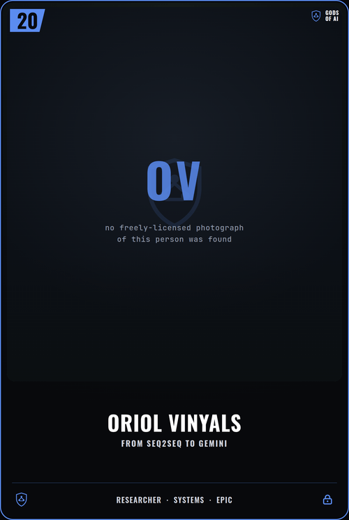 Oriol Vinyals card front