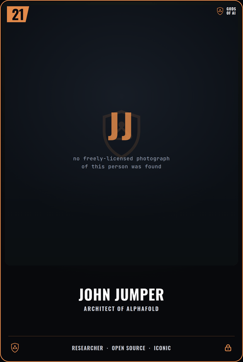 John Jumper trading card, front