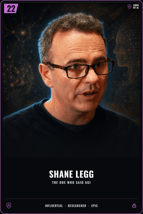Shane Legg trading card, front