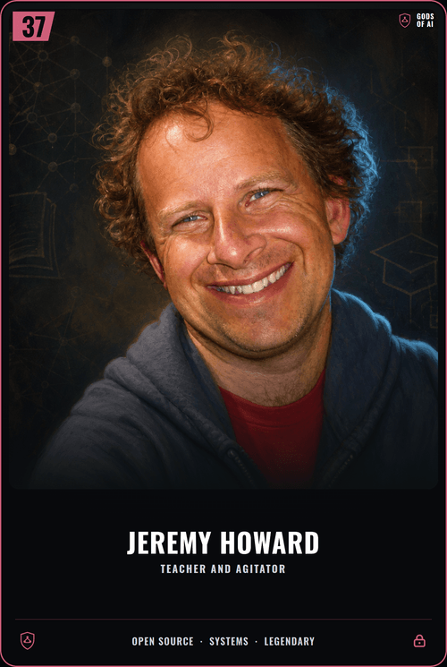 Jeremy Howard trading card, front