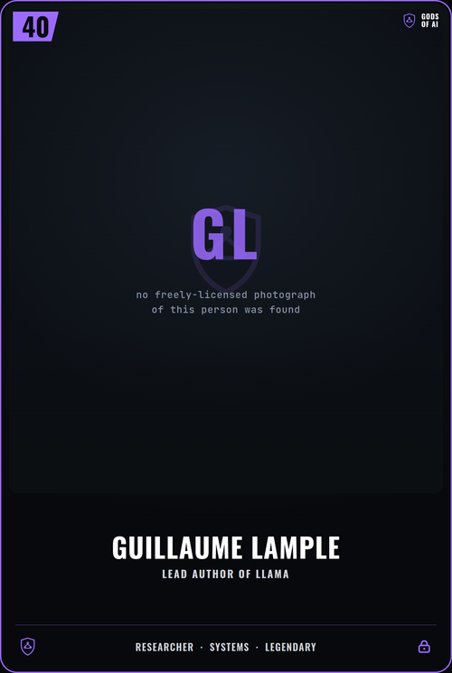 Guillaume Lample card front