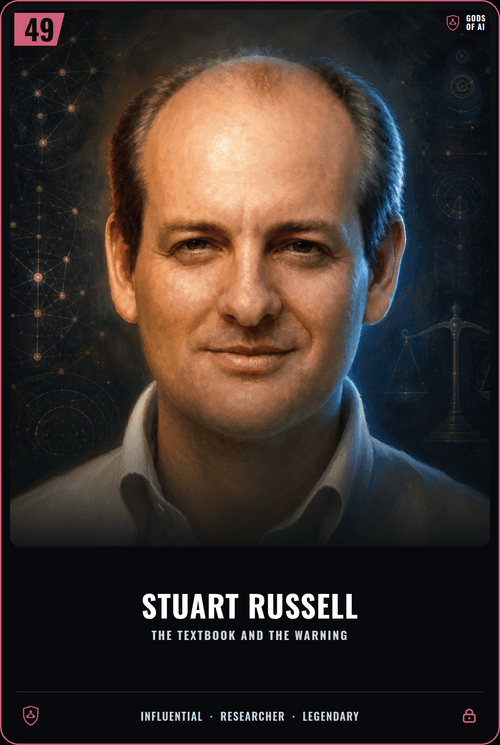Stuart Russell trading card, front