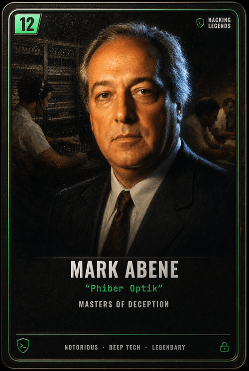 Mark Abene trading card, front