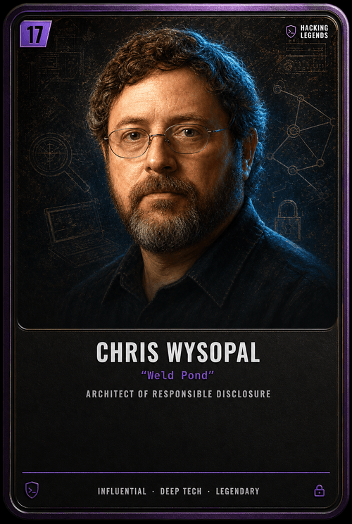 Chris Wysopal trading card, front