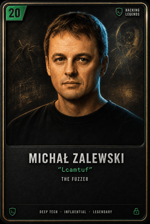 Michał Zalewski trading card, front