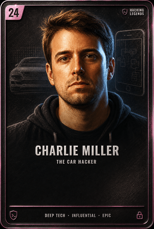 Charlie Miller trading card, front