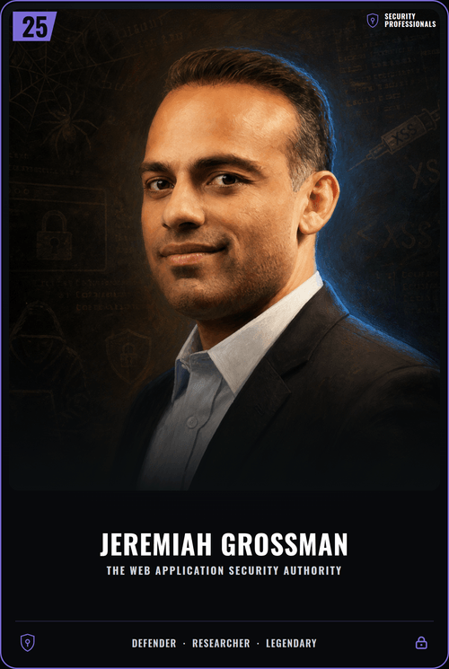 Jeremiah Grossman trading card, front
