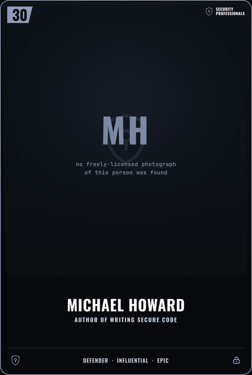 Michael Howard card front