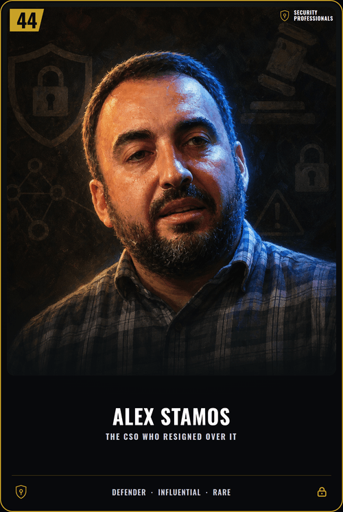 Alex Stamos card front