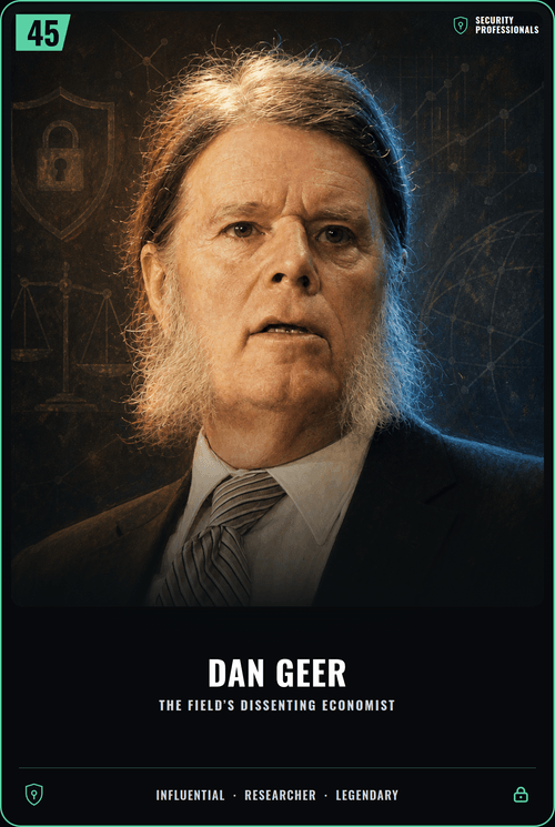 Dan Geer trading card, front