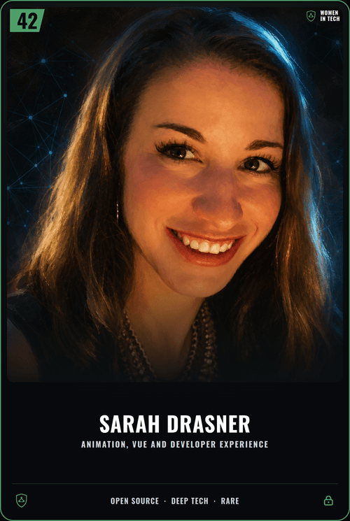 Sarah Drasner card front