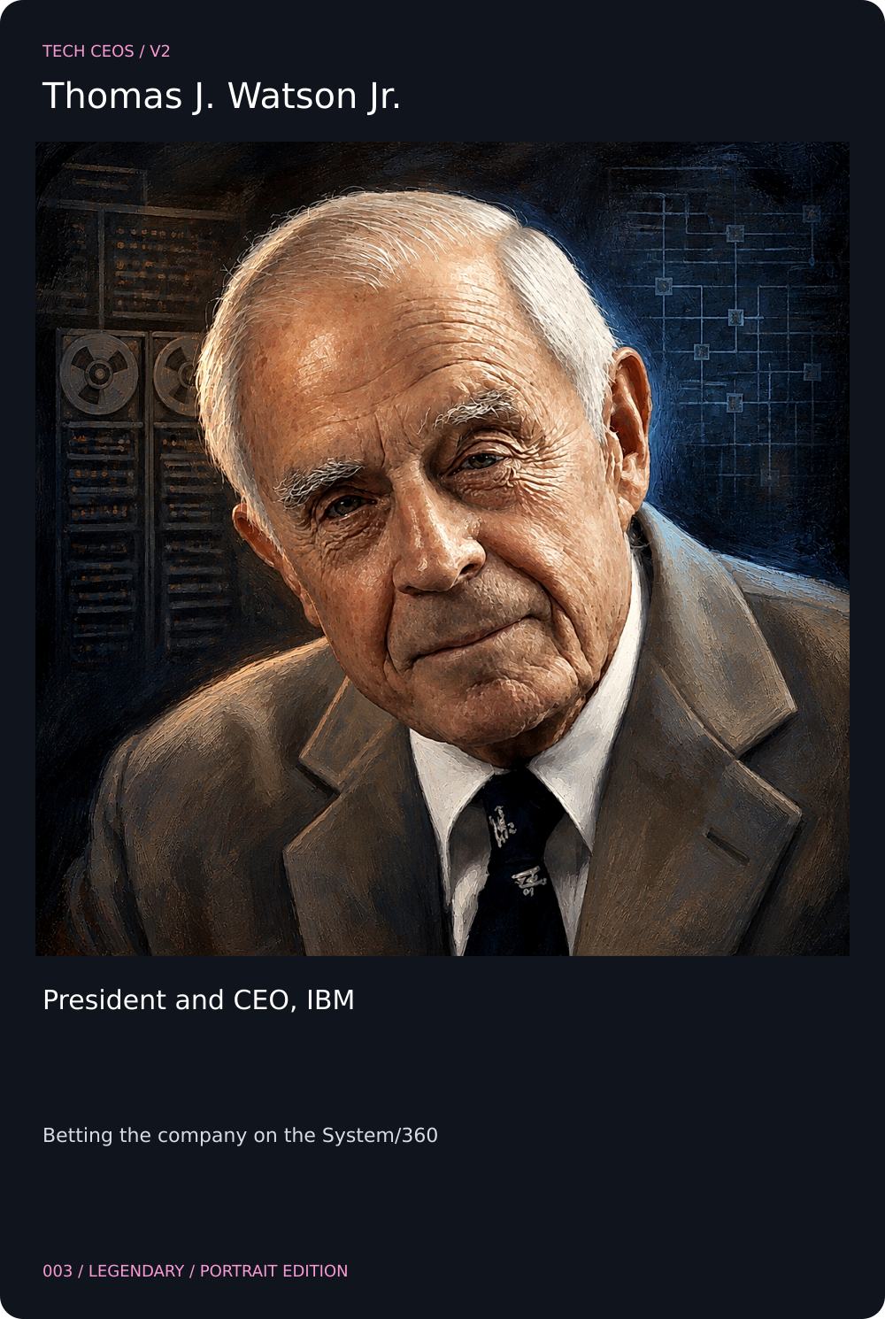 Thomas J. Watson Jr. card front