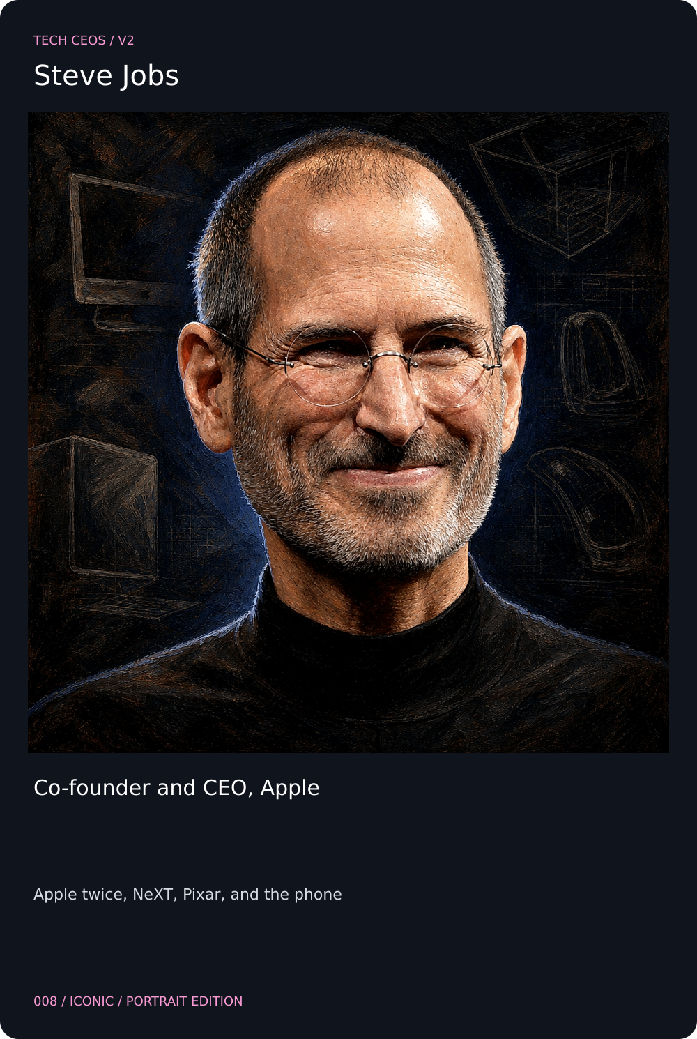 Steve Jobs card front