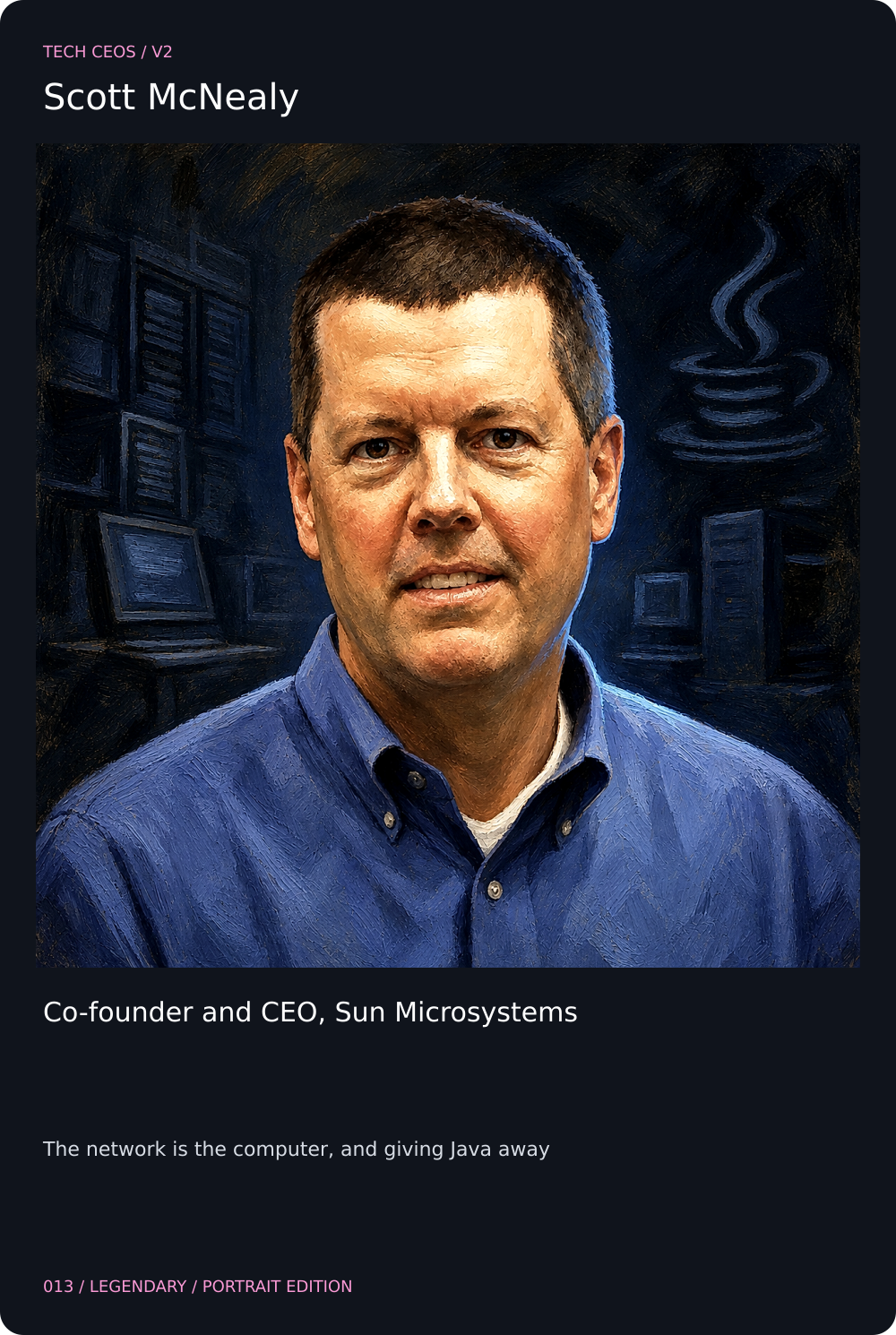 Scott McNealy card front