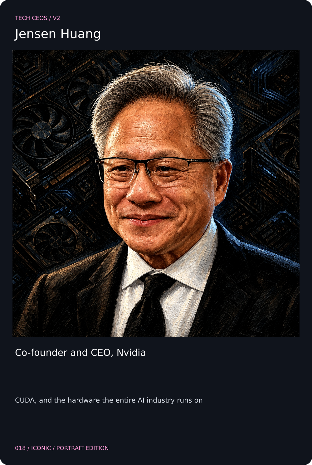 Jensen Huang card front