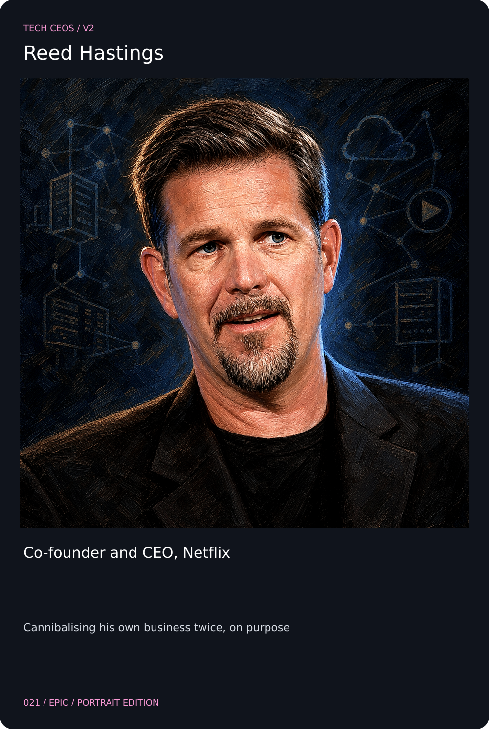 Reed Hastings card front