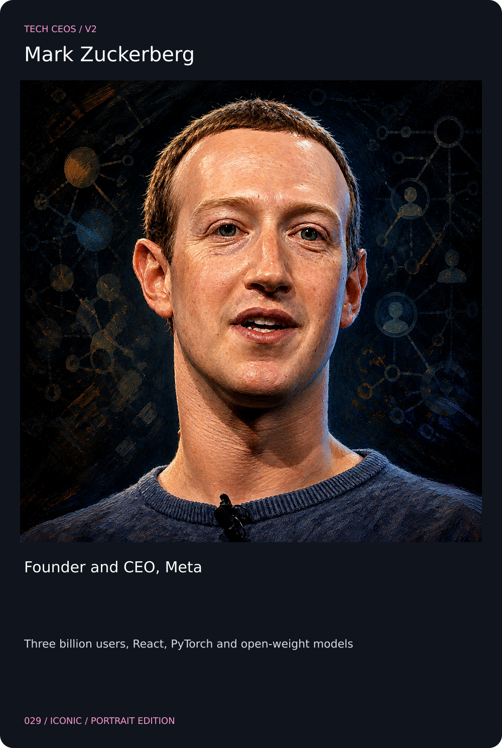 Mark Zuckerberg card front
