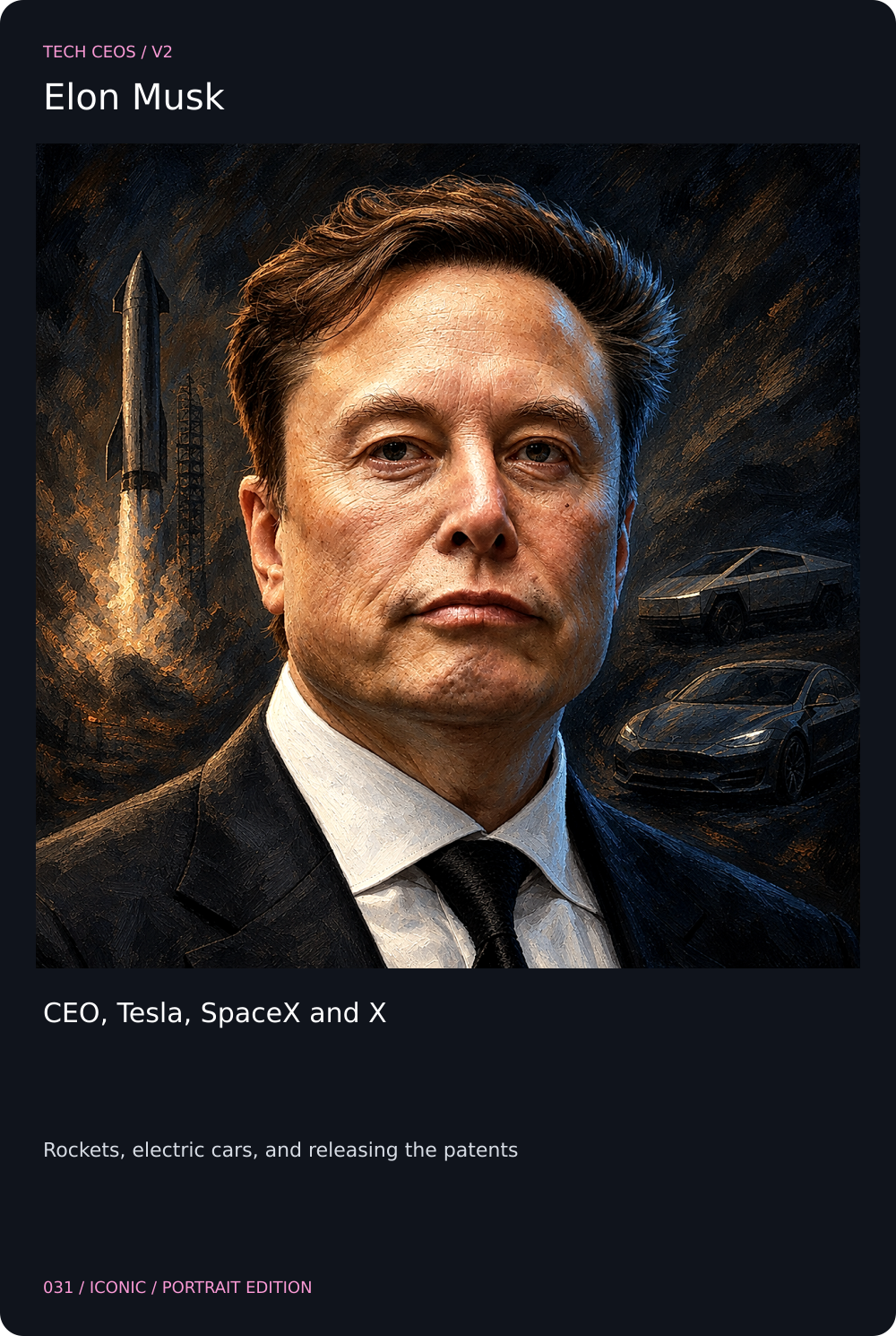 Elon Musk card front