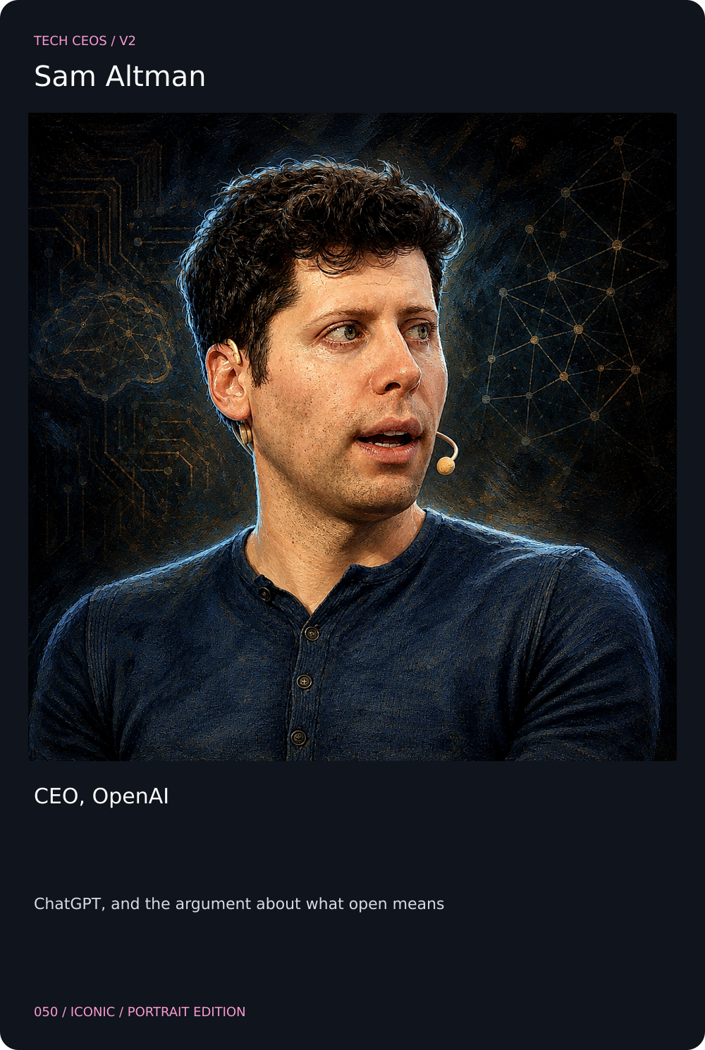 Sam Altman card front
