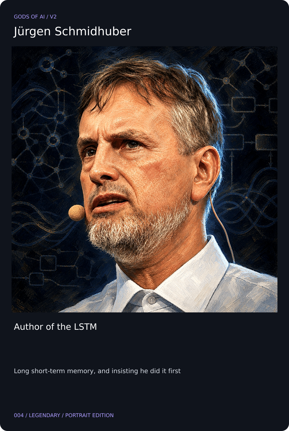 Jürgen Schmidhuber card front