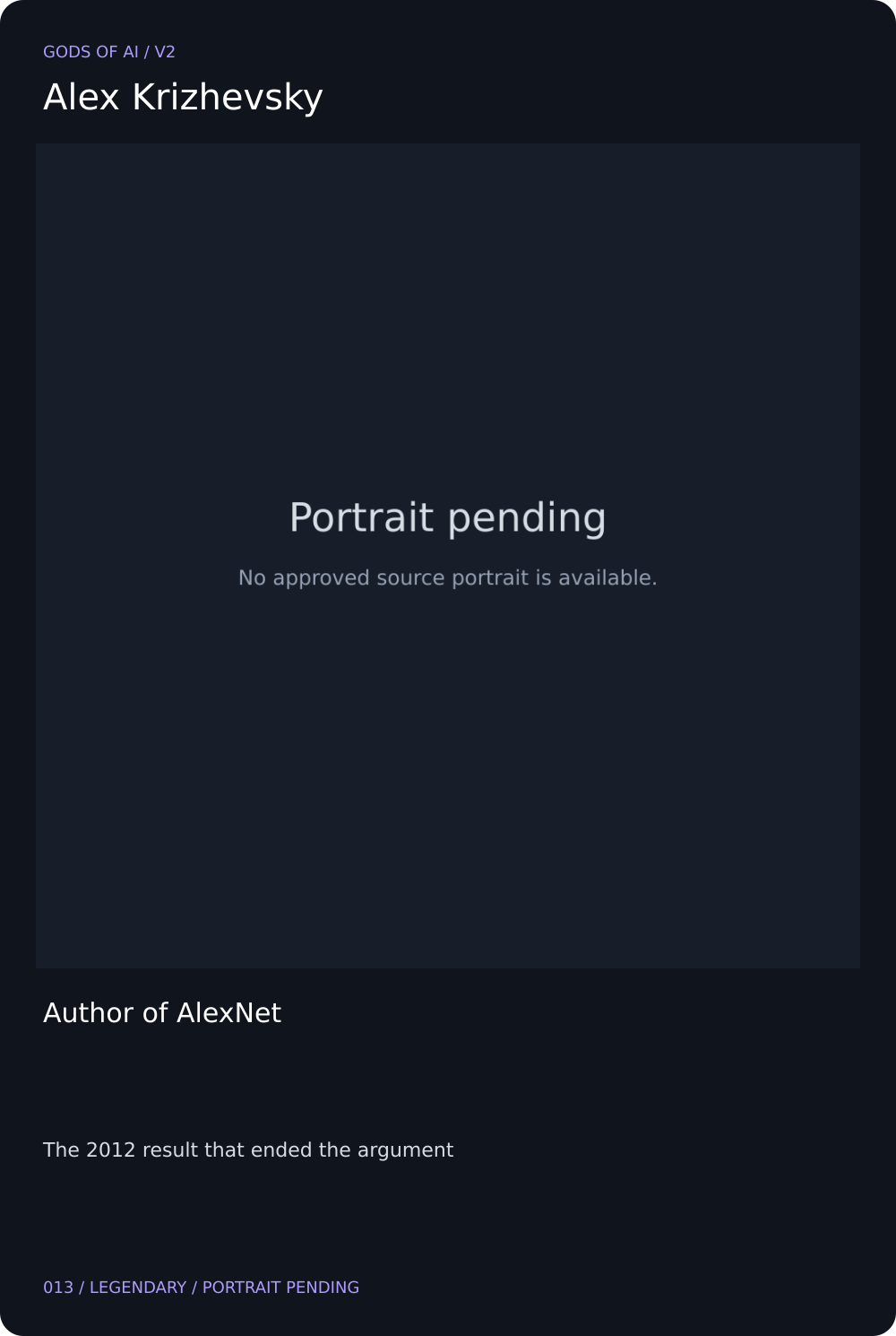 Alex Krizhevsky card front