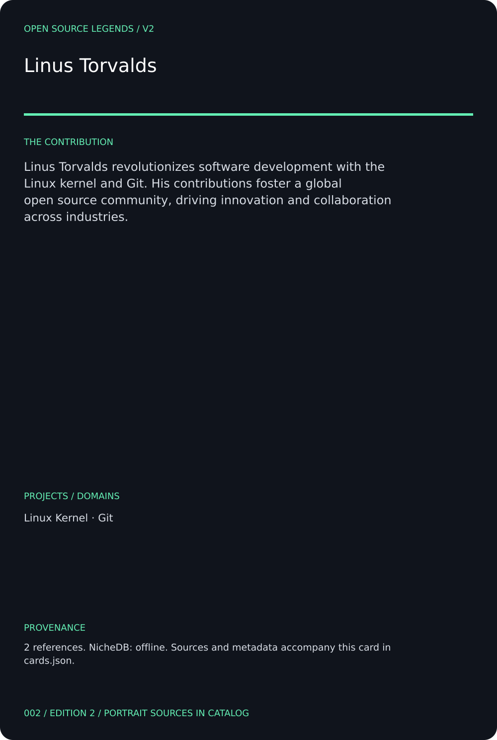 Linus Torvalds card back