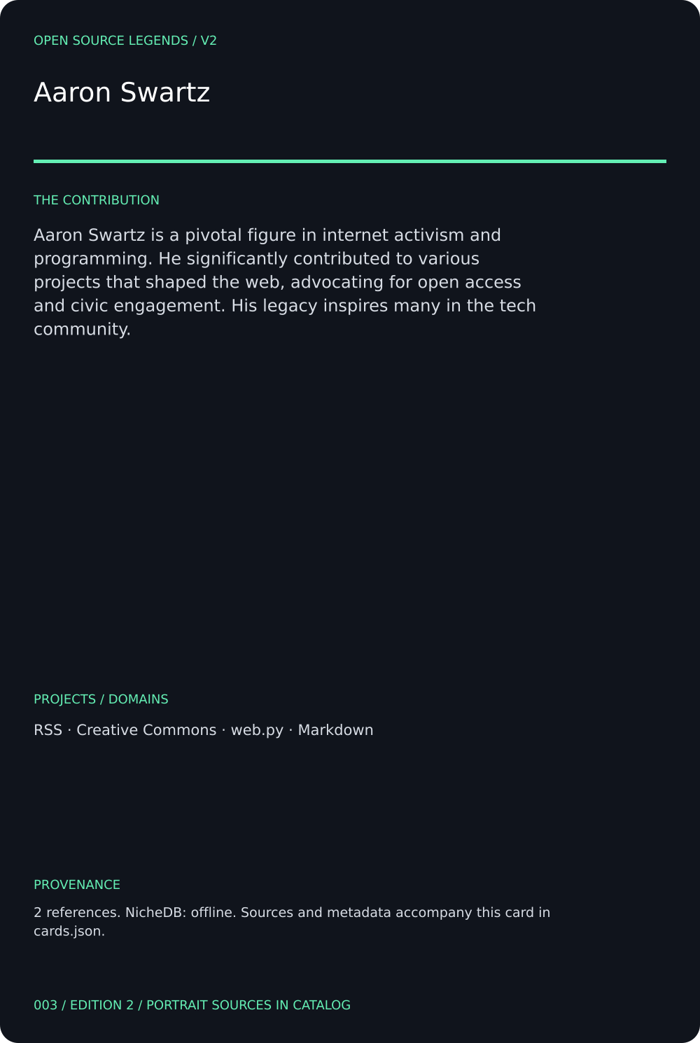 Aaron Swartz card back