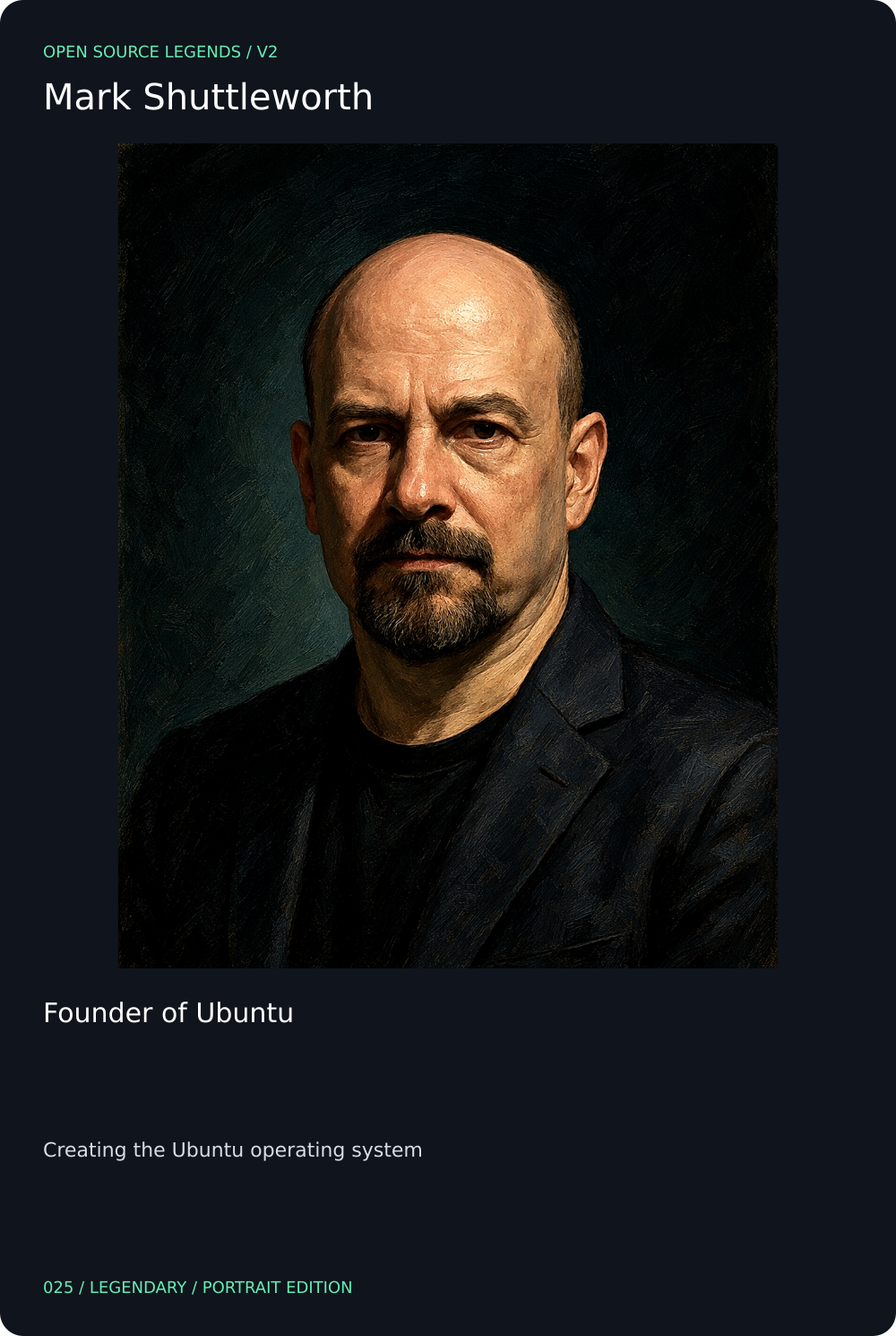 Mark Shuttleworth card front