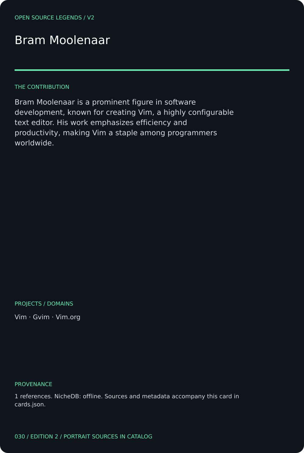 Bram Moolenaar card back