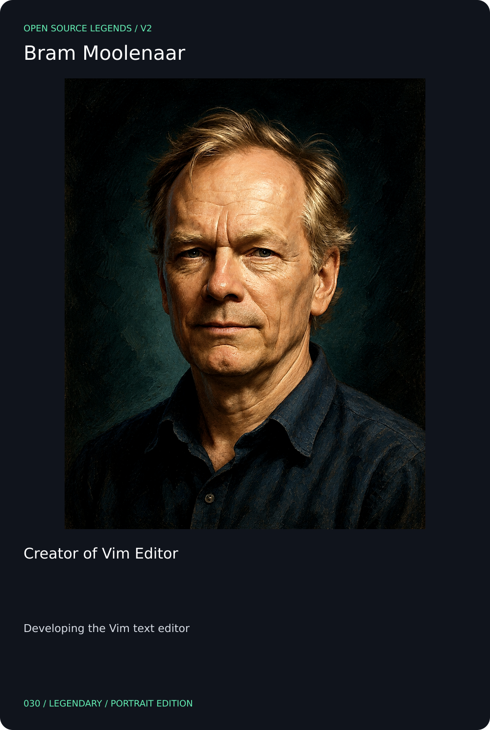 Bram Moolenaar card front