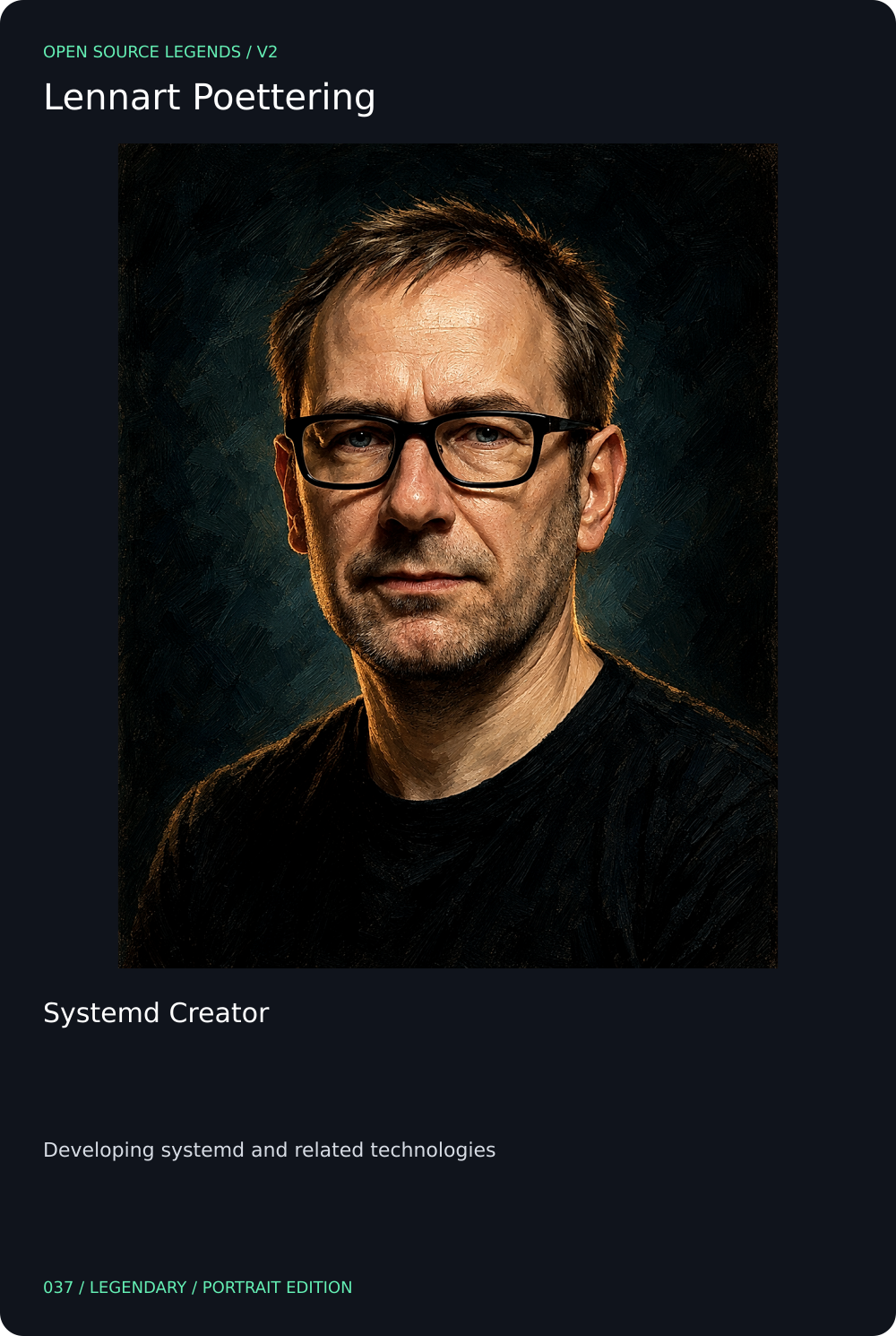 Lennart Poettering card front